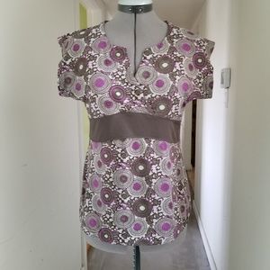 The North Face Brown and Pink Kimono Top Size M